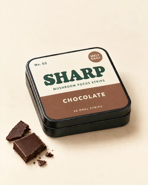 Melt Daily No. 02 SHARP tin, Chocolate flavor, 30 oral strips